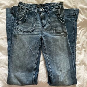 Bell bottom jeans.